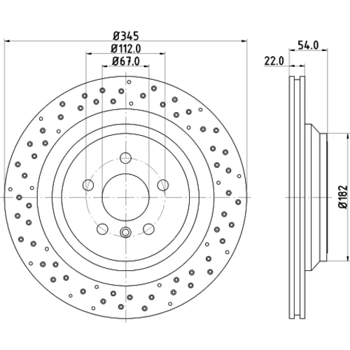 Brzdový kotúč 8DD 355 126-281 /HELLA/ - obr. 3