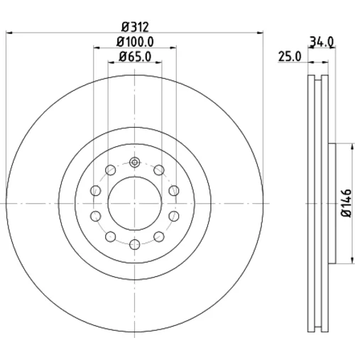 Brzdový kotúč 8DD 355 127-441 /HELLA/ - obr. 3