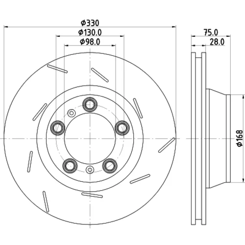 Brzdový kotúč 8DD 355 133-601 /HELLA/ - obr. 3