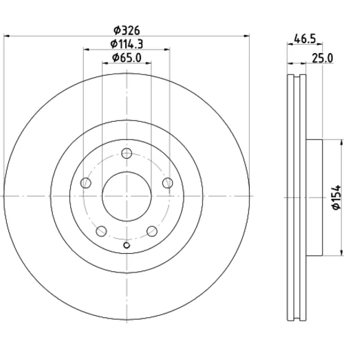 Brzdový kotúč 8DD 355 134-771 /HELLA/ - obr. 3