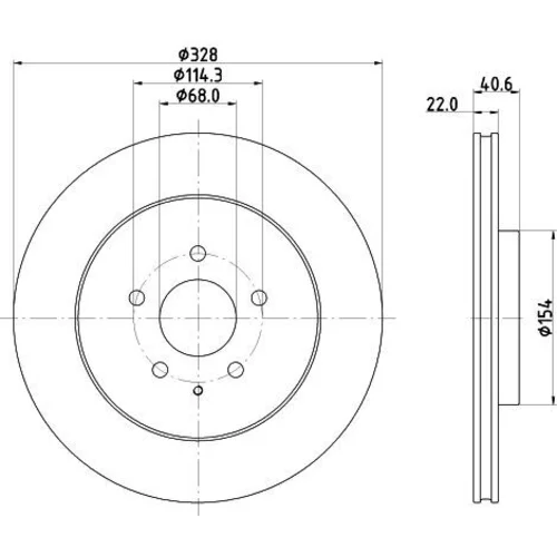 Brzdový kotúč 8DD 355 135-281 /HELLA/