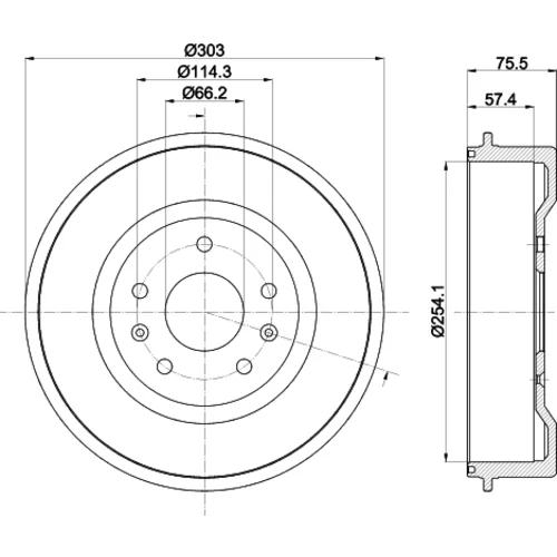 Brzdový bubon 8DT 355 301-731 /HELLA/ - obr. 3