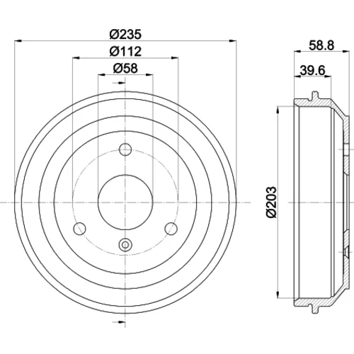 Brzdový bubon 8DT 355 301-851 /HELLA/ - obr. 3
