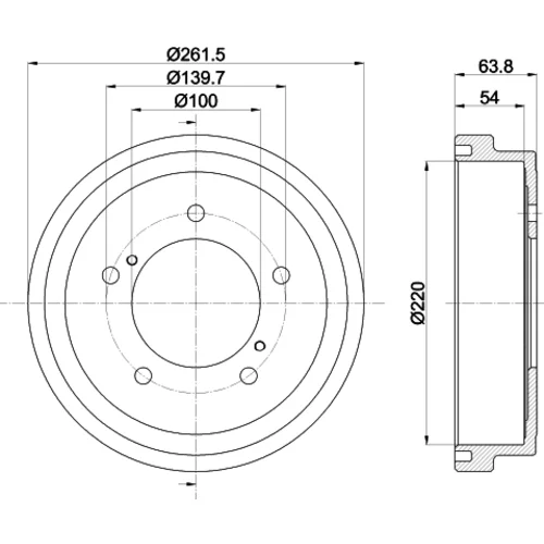 Brzdový bubon 8DT 355 302-471 /HELLA/ - obr. 3