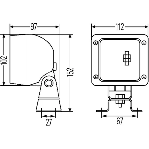 Pracovný svetlomet 1GA 007 506-012 /HELLA/ - obr. 2