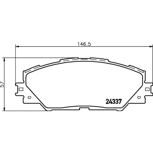 Sada brzdových platničiek kotúčovej brzdy 8DB 355 006-871 /HELLA/ - obr. 3