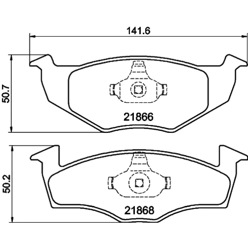 Sada brzdových platničiek kotúčovej brzdy 8DB 355 007-891 /HELLA/ - obr. 3