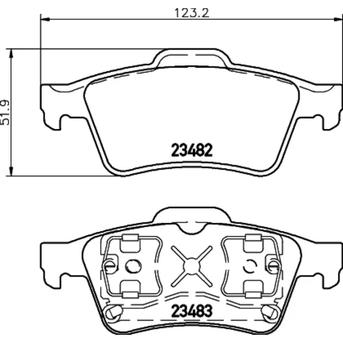 Sada brzdových platničiek kotúčovej brzdy 8DB 355 009-121 /HELLA/
