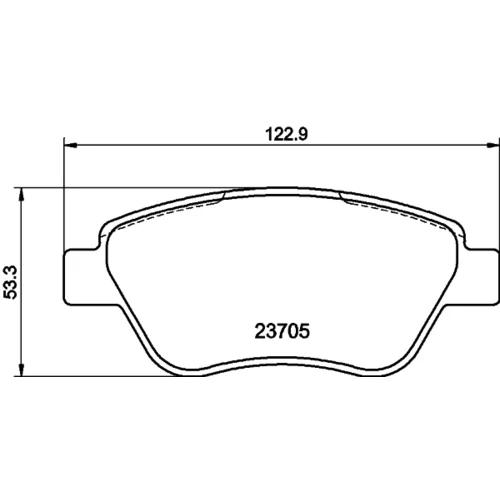 Sada brzdových platničiek kotúčovej brzdy 8DB 355 011-871 /HELLA/ - obr. 3