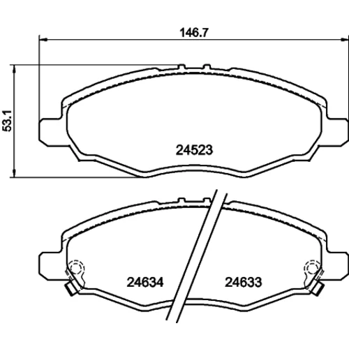 Sada brzdových platničiek kotúčovej brzdy 8DB 355 013-181 /HELLA/ - obr. 3