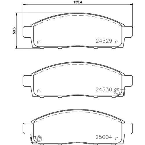 Sada brzdových platničiek kotúčovej brzdy 8DB 355 013-221 /HELLA/ - obr. 3