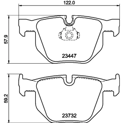 Sada brzdových platničiek kotúčovej brzdy 8DB 355 013-941 /HELLA/ - obr. 3