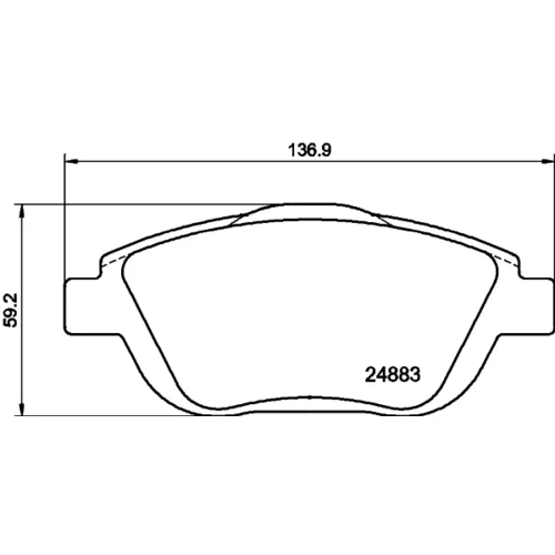 Sada brzdových platničiek kotúčovej brzdy 8DB 355 014-551 /HELLA/ - obr. 3