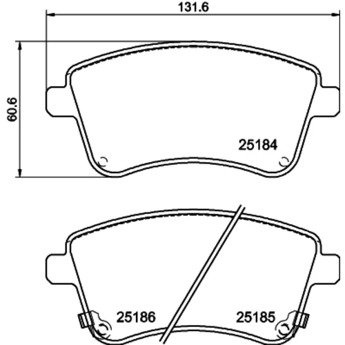Sada brzdových platničiek kotúčovej brzdy 8DB 355 015-331 /HELLA/ - obr. 3