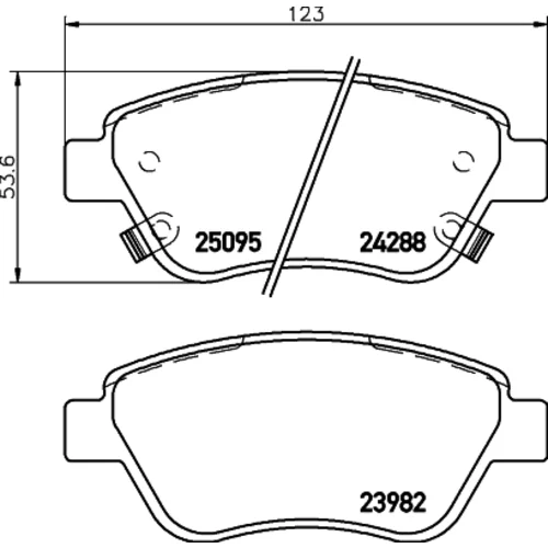 Sada brzdových platničiek kotúčovej brzdy 8DB 355 015-441 /HELLA/ - obr. 3