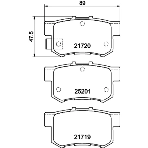 Sada brzdových platničiek kotúčovej brzdy 8DB 355 015-611 /HELLA/ - obr. 3