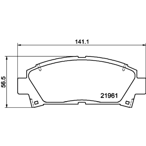 Sada brzdových platničiek kotúčovej brzdy 8DB 355 016-721 /HELLA/ - obr. 3