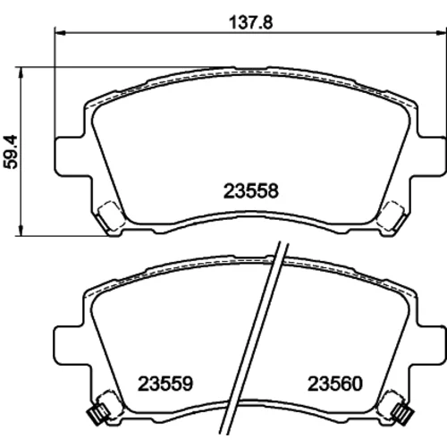 Sada brzdových platničiek kotúčovej brzdy 8DB 355 017-291 /HELLA/ - obr. 3