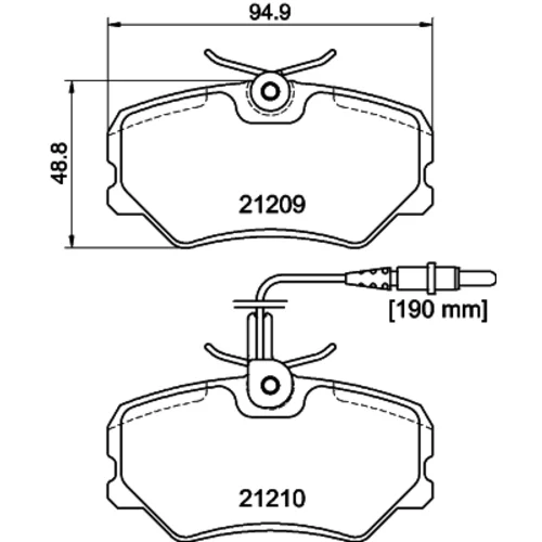 Sada brzdových platničiek kotúčovej brzdy 8DB 355 017-741 /HELLA/ - obr. 3