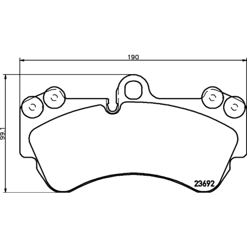Sada brzdových platničiek kotúčovej brzdy 8DB 355 018-701 /HELLA/ - obr. 3