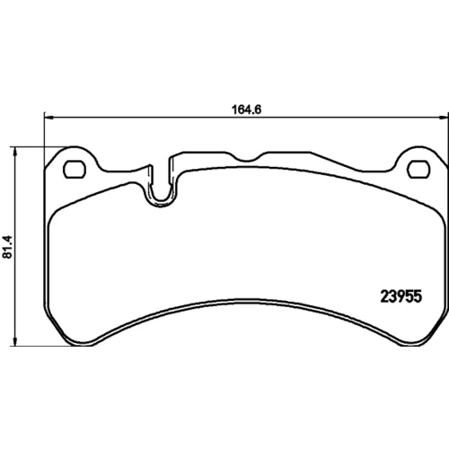Sada brzdových platničiek kotúčovej brzdy 8DB 355 019-521 /HELLA/ - obr. 3
