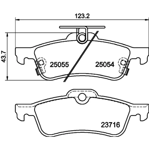 Sada brzdových platničiek kotúčovej brzdy 8DB 355 020-501 /HELLA/ - obr. 3