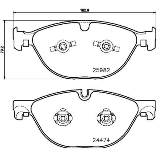 Sada brzdových platničiek kotúčovej brzdy 8DB 355 021-381 /HELLA/ - obr. 3