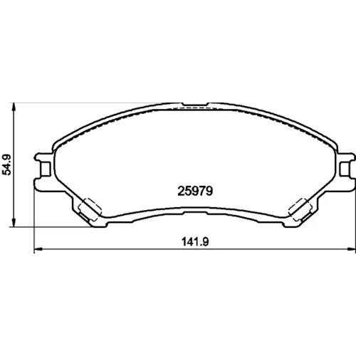Sada brzdových platničiek kotúčovej brzdy 8DB 355 021-461 /HELLA/ - obr. 3