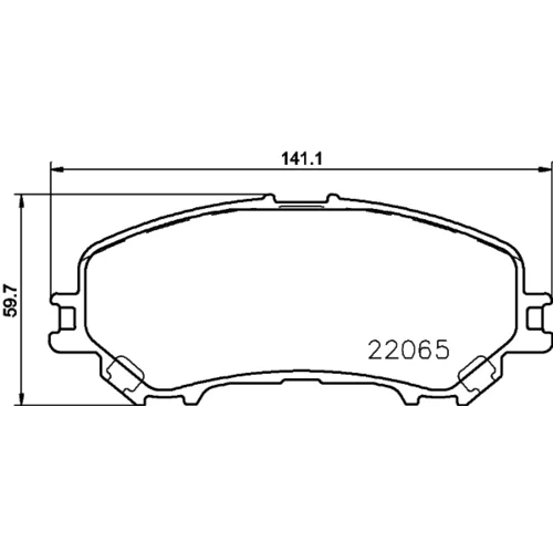 Sada brzdových platničiek kotúčovej brzdy 8DB 355 021-691 /HELLA/ - obr. 3