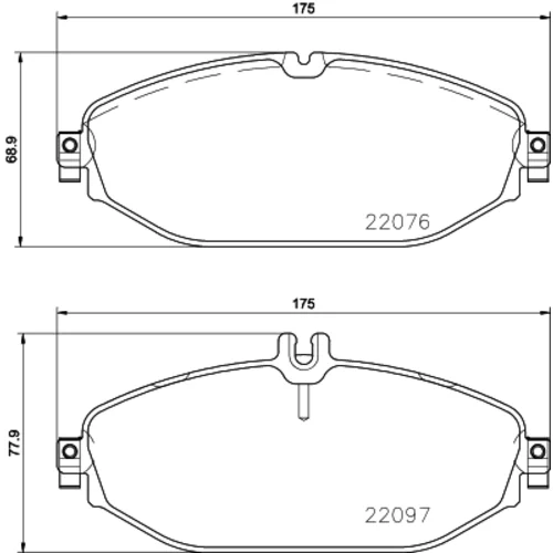 Sada brzdových platničiek kotúčovej brzdy 8DB 355 021-921 /HELLA/ - obr. 3