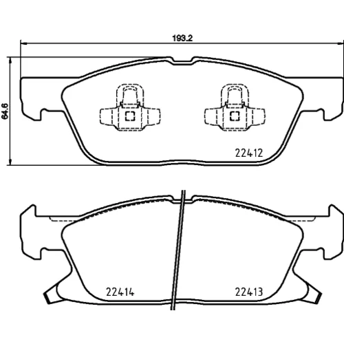 Sada brzdových platničiek kotúčovej brzdy 8DB 355 024-981 /HELLA/ - obr. 3