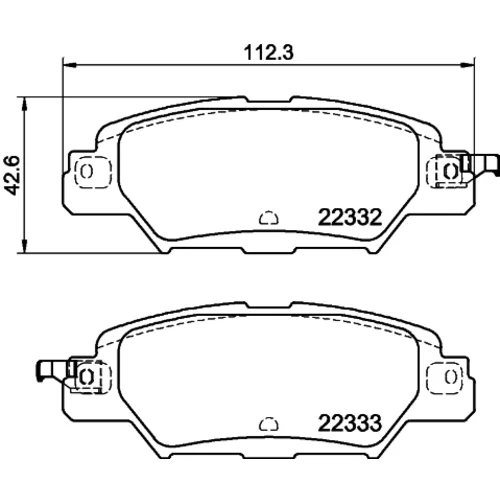 Sada brzdových platničiek kotúčovej brzdy 8DB 355 025-461 /HELLA/ - obr. 3