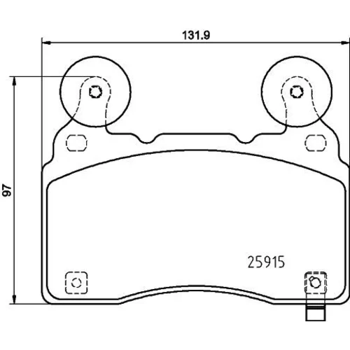 Sada brzdových platničiek kotúčovej brzdy 8DB 355 039-481 /HELLA/ - obr. 3