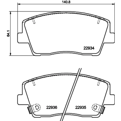Sada brzdových platničiek kotúčovej brzdy 8DB 355 040-111 /HELLA/