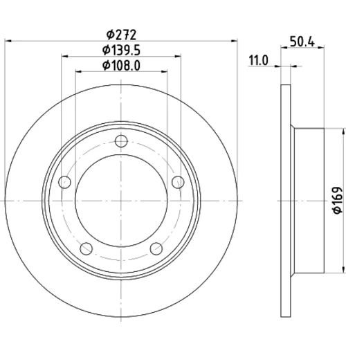 Brzdový kotúč 8DD 355 100-381 /HELLA/ - obr. 3
