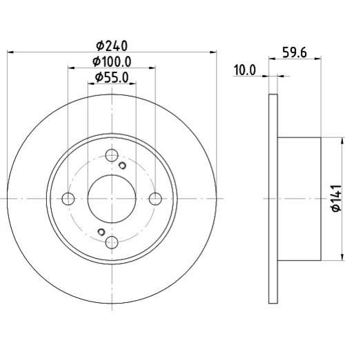 Brzdový kotúč 8DD 355 111-711 /HELLA/ - obr. 3