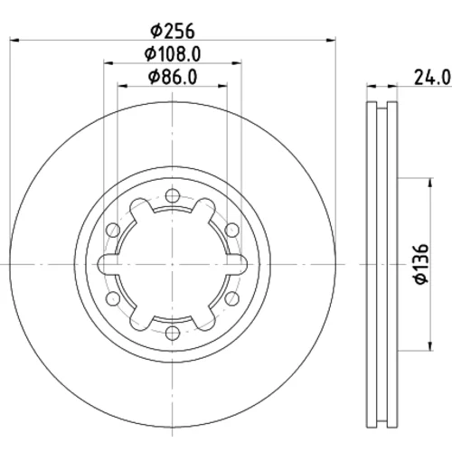 Brzdový kotúč 8DD 355 111-731 /HELLA/ - obr. 3
