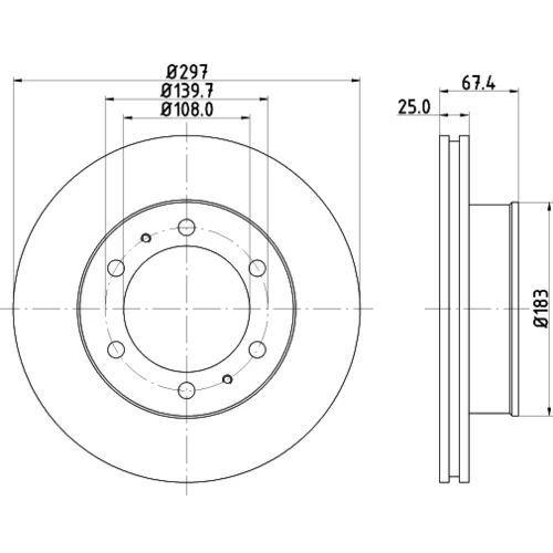 Brzdový kotúč 8DD 355 116-821 /HELLA/ - obr. 3