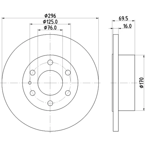 Brzdový kotúč 8DD 355 117-171 /HELLA/ - obr. 3