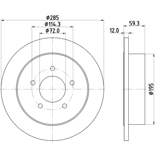 Brzdový kotúč 8DD 355 118-341 /HELLA/ - obr. 3