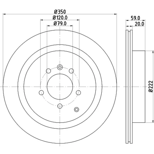 Brzdový kotúč 8DD 355 118-781 /HELLA/ - obr. 3