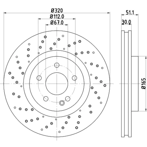Brzdový kotúč 8DD 355 120-351 /HELLA/ - obr. 3