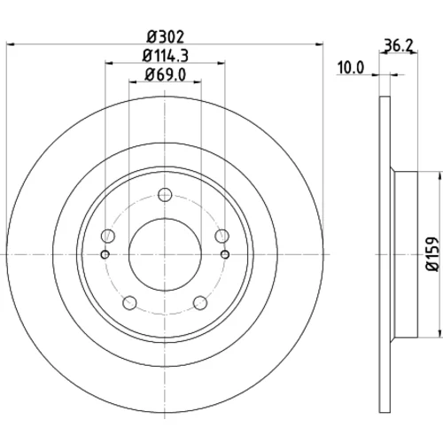Brzdový kotúč 8DD 355 120-431 /HELLA/ - obr. 3