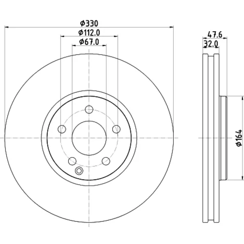 Brzdový kotúč 8DD 355 120-961 /HELLA/ - obr. 3