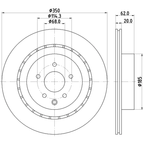 Brzdový kotúč 8DD 355 122-261 /HELLA/ - obr. 3