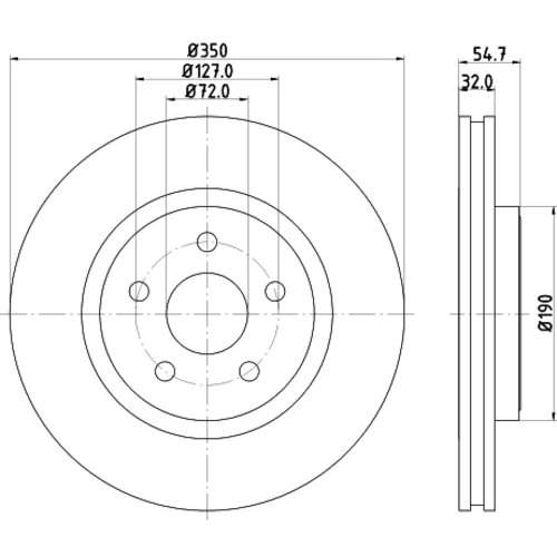 Brzdový kotúč 8DD 355 122-411 /HELLA/ - obr. 3