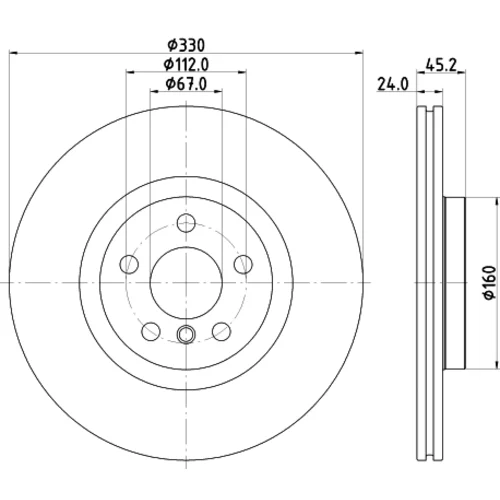 Brzdový kotúč 8DD 355 122-641 /HELLA/ - obr. 3