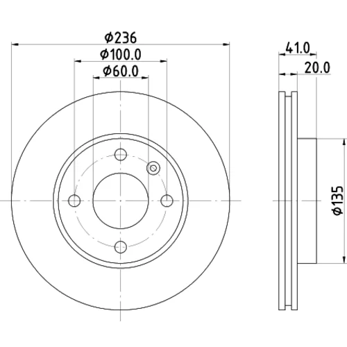 Brzdový kotúč 8DD 355 123-121 /HELLA/ - obr. 3