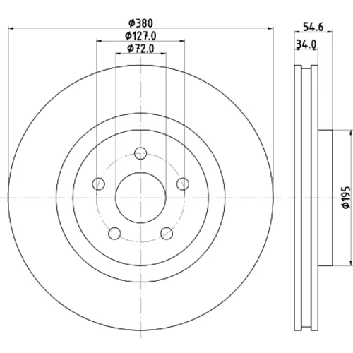 Brzdový kotúč 8DD 355 125-131 /HELLA/ - obr. 3