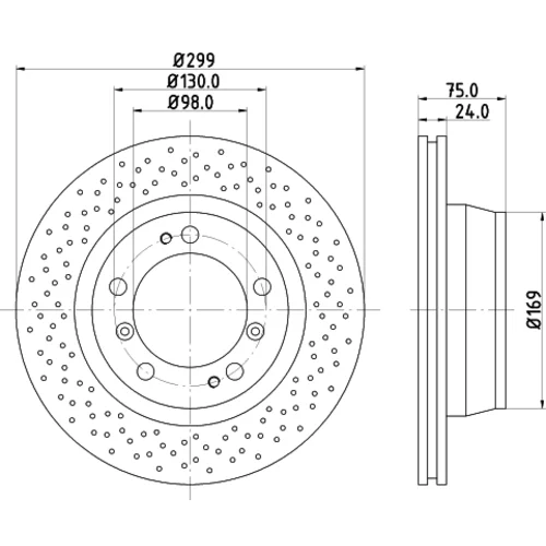 Brzdový kotúč 8DD 355 127-521 /HELLA/ - obr. 3